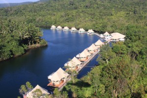 Birdview from 4 Rivers Floating Eco-Lodge